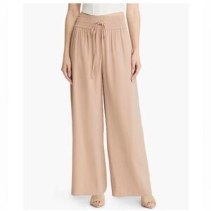 Open Edit Drawstring Wide Leg Pants in Tan Nougat Size XL EUC